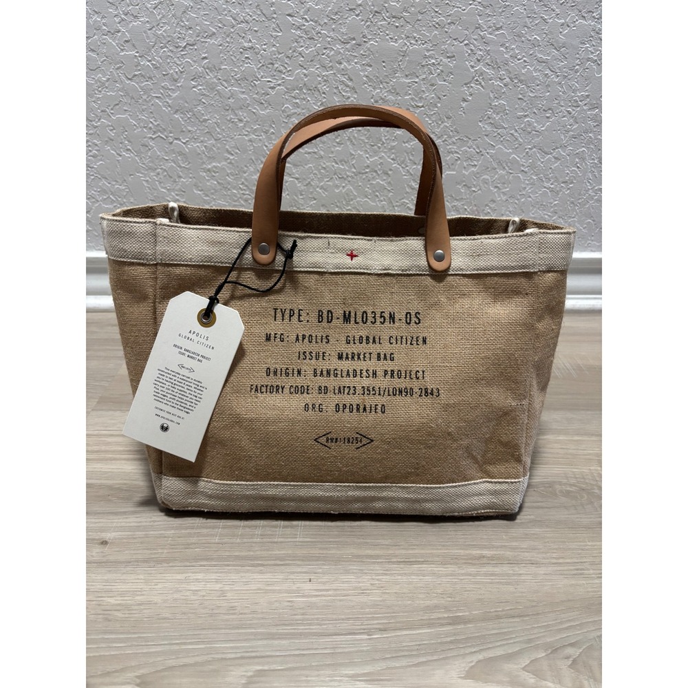 Apolis Global Citizen Market Bag Jute Tote IJM Until All Are Free BD-ML035N-OS